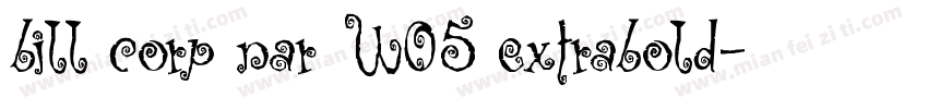 bill corp nar W05 extrabold字体转换
